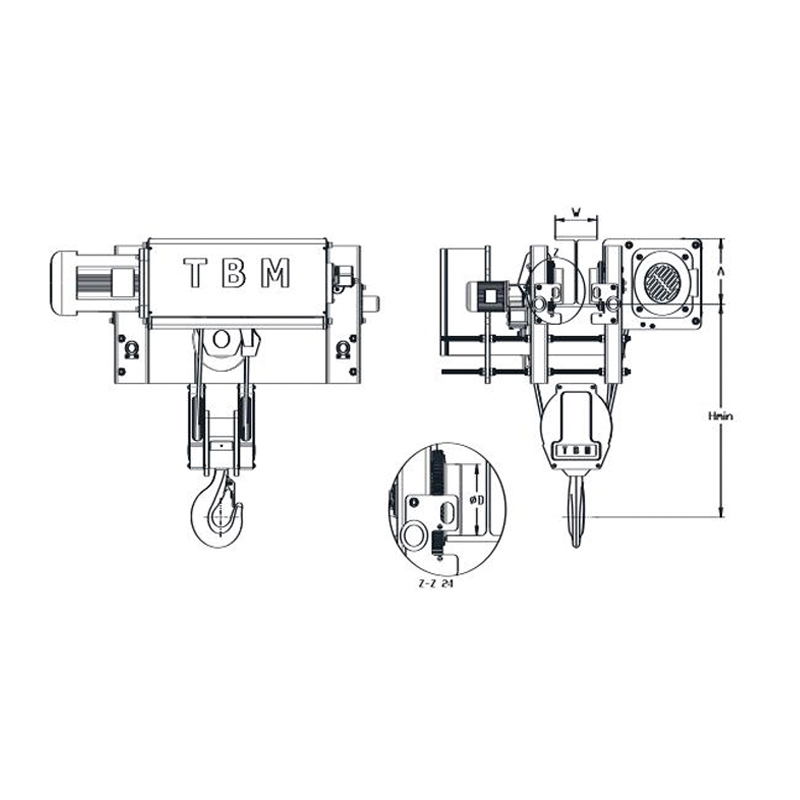 SHA7 alacsony belmagasságú drótkötél-emelő